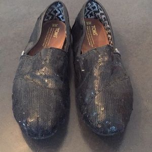 Black Sequin Toms